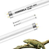 Homnebila T5 10.0 UVB light bulb front view shows the 8W bulb for reptiles