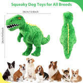 Homounter dinosaur plush toy squeaker close-up to trigger playful sounds.