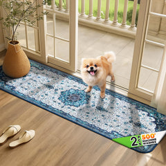 Hompet 2-pack super-absorbent dog door mat under door keeps entryways clean and odor-free.