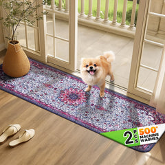 Hompet 2-pack door mat muddy-paws keeps entryways clean with quick mud removal