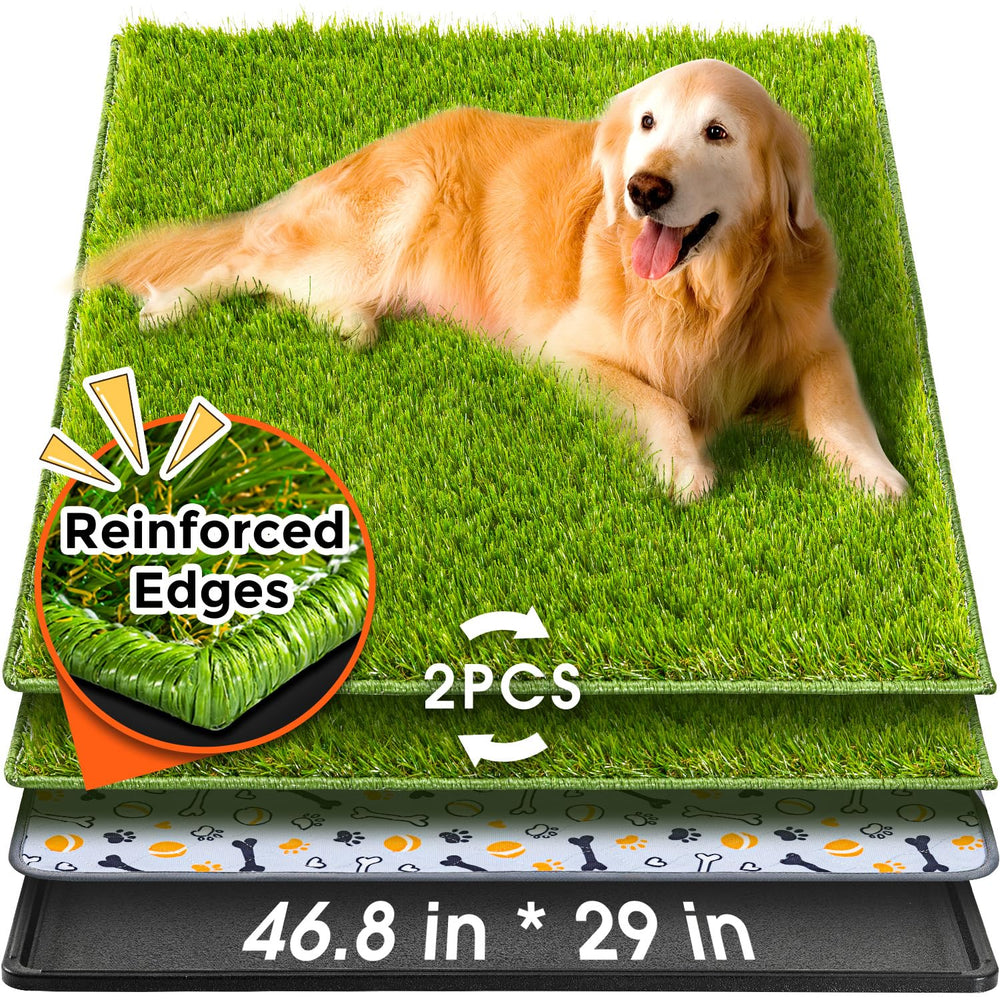 Hompet dog grass pad large shows realistic turf for comfortable potty training.