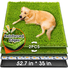 Hompet dog grass pad main area shows spacious indoor potty space.