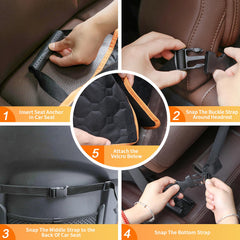 Homsunyi front seat cover storage pockets keep toys and leashes organized.