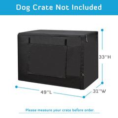Honest Outfitters dog crate cover double door design for easy access
