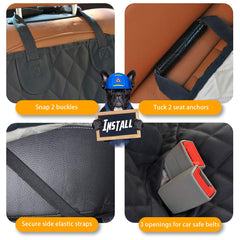 HONEST OUTFITTERS nonslip dog seat cover stays in place during energetic drives.