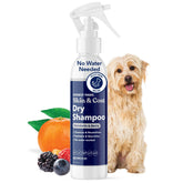 Honest Paws dog dry shampoo bottle pour for quick waterless cleaning between baths