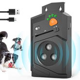 Honey Paws anti barking device front view showcases discreet bark deterrence for calmer outdoors.