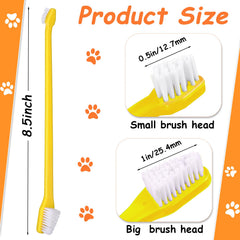 Honeydak long-handle pet toothbrush enhances reach to back teeth with comfortable grip.