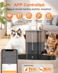 HoneyGuaridan feeder dual chute close-up emphasizes precise portion control