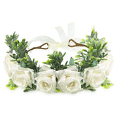 Honoson dog wedding floral collar showcases delicate blooms for event-ready pet photos.