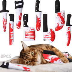 Honoson knife catnip toy package offers eight styles for indoor cat enrichment.