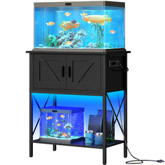 HOOBRO 20-gallon fish-tank-stand front view sturdy frame for stable aquarium setup.