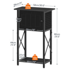 HOOBRO aquarium stand cabinet open—easy access to nets, foods, and treatments