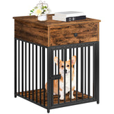HOOBRO dog crate furniture front view with sturdy frame for small dogs
