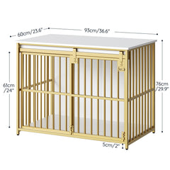 HOOBRO dog crate furniture top storage highlights extra space for pet supplies