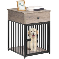 HOOBRO dog crate furniture wooden house for small dogs