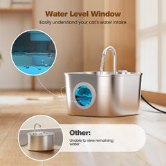 HOOISE cat water fountain activated carbon filter close-up highlighting clean water benefits