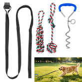 HOPET bungee-tug stake-lawn setup for active dogs