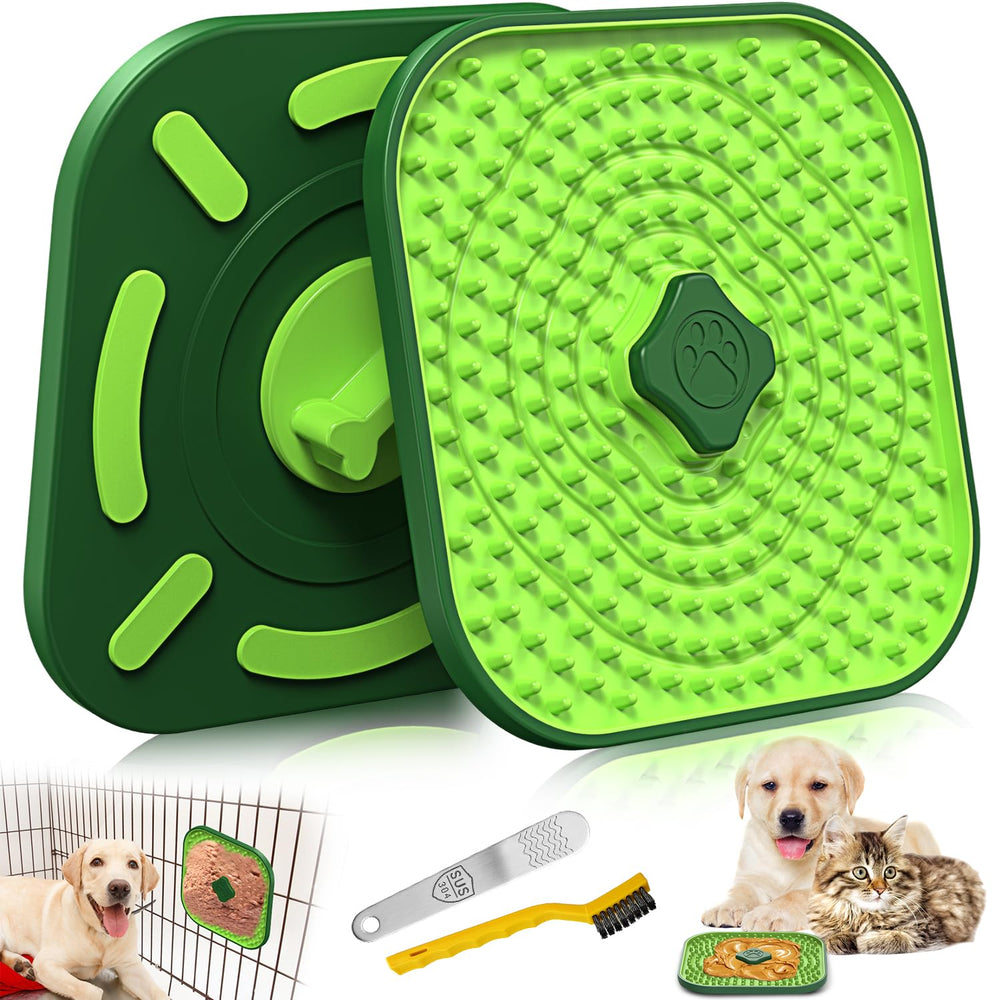 HOPET Licking Mat on a crate surface promoting calm, focused licking sessions