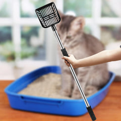 Hortsun sturdy scoop edge for quick litter sifting and cleanup.