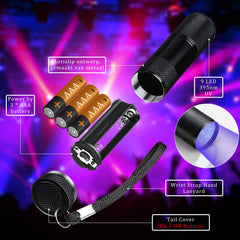 Hortsun UV flashlight handheld compact for on the go stain checks
