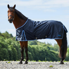 HORZE Glasgow blanket close-up of durable ripstop fabric and waterproof surface.