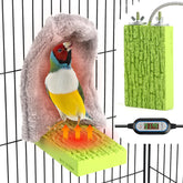 HOSUKKO bird heater for cage with stand provides warm perching.