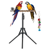 HOSUKKO adjustable bird perch stand extended height for flexible indoor training sessions