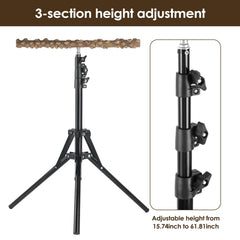 HOSUKKO bird perch stand metal tripod provides sturdy stability during training