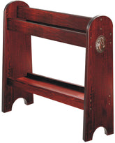 HOTCAN saddle rack front view highlights natural pine grain for sturdy display
