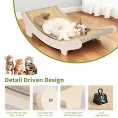 HOTEAGLE wooden frame provides stable support during scratching
