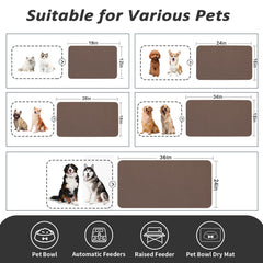 HotLive two-bowl mat fits under feeding stations for pets.