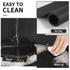 HotLive dog-food-mat-anti-slip-back holds bowls securely on slick floors.