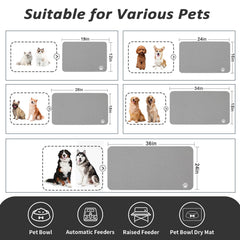 HotLive paw grey mat easy-clean surface enables fast cleanup.