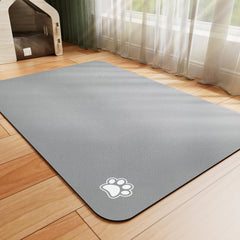 HotLive dog food mat paw grey 18x28 top view helps keep floors clean.