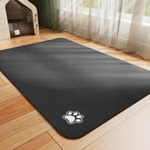HotLive Paw Black dog food mat showing an absorbent surface that catches spills and drips.