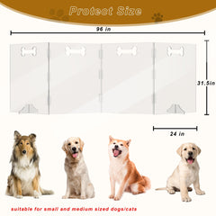 HotSoul Clear Acrylic Dog Gate in doorway demonstrates easy use for doorways.