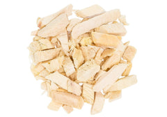 Hotspot Pets freeze dried chicken treats in a bowl suitable for feeding.