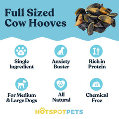 Hotspot Pets grass-fed cow hooves close-up natural texture for durable chewing