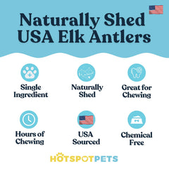 Hotspot Pets USA-sourced elk antlers provide natural minerals for dogs.