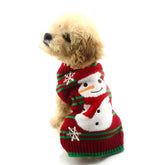 Hotumn Snowman Sweater front view offers festive holiday look for dogs.
