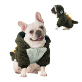 Hotumn warm dinosaur coat green front view for cozy cold-weather wear