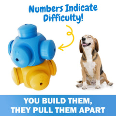 HOUNDGAMES large-dog puzzle toy in action for challenging brain exercise.