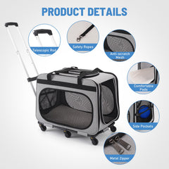 HOVONO top-loading pet carrier enables easy loading and comforting during trips.