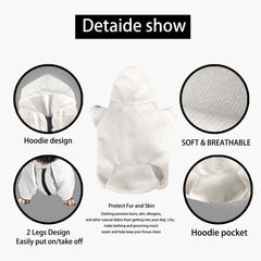 Howilath Dog Zipper Hoodie chest zipper closure makes dressing easy.