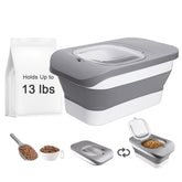 HOYTAMDAR 13lbs dog-food-container demonstrates roomy storage for dry pet food