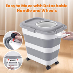 HOYTAMDAR open lid and scoop demonstrates convenient serving and portion control.