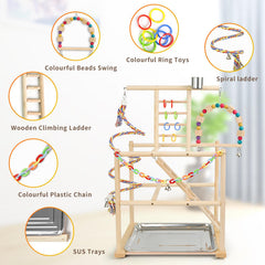 HPAWHOMEPART Bird Playground rope perch provides thick, comfortable perches for joint-friendly fun.