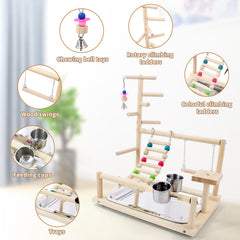 HPAWHOMEPART bird playstand side-ladder showing climbing fun and sturdy construction