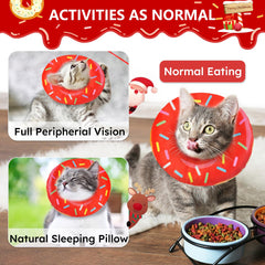 Hpetppy cat-cone-collar-easy-clean highlights machine-washable cotton for quick maintenance.